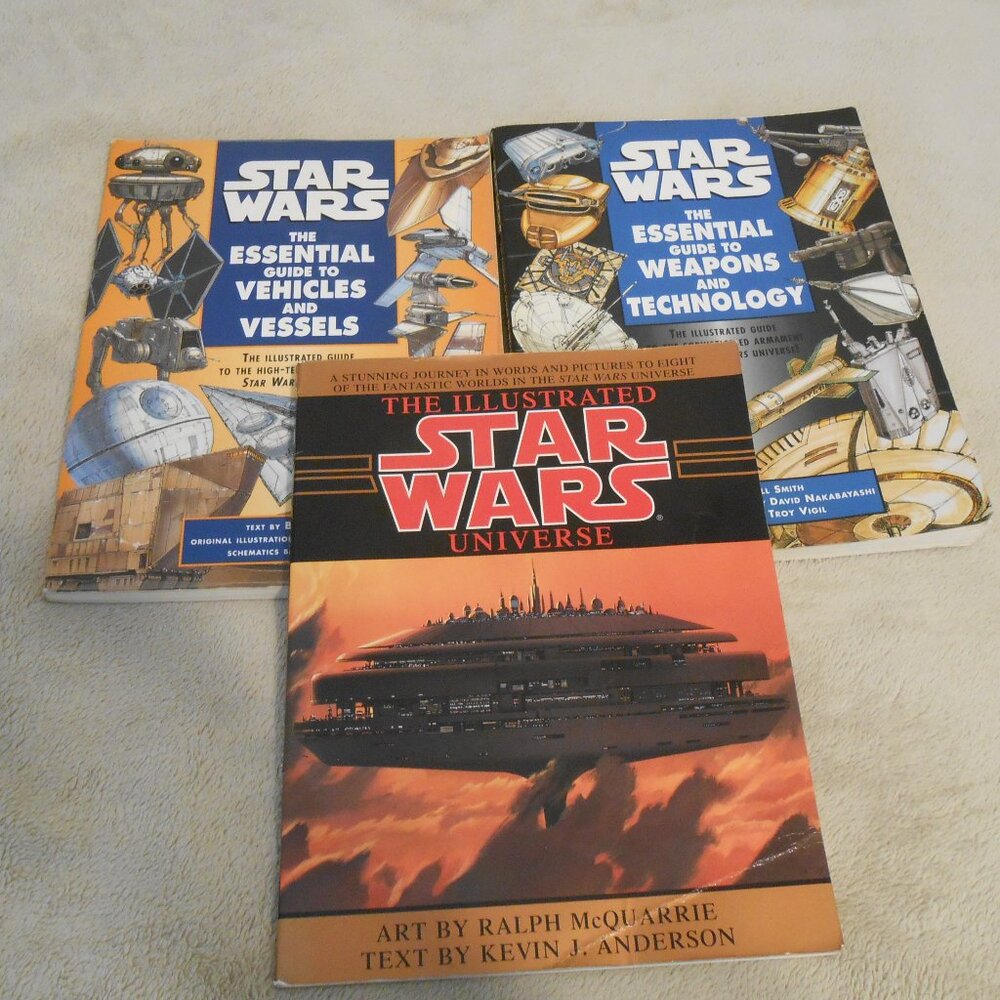 Star Wars Essential Guide Books & The Illustrated Universe Book / Paperbacks (3)